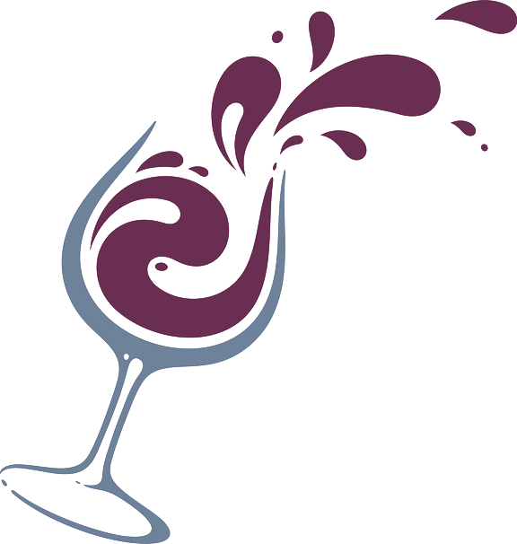 An image of a wine glass spilling